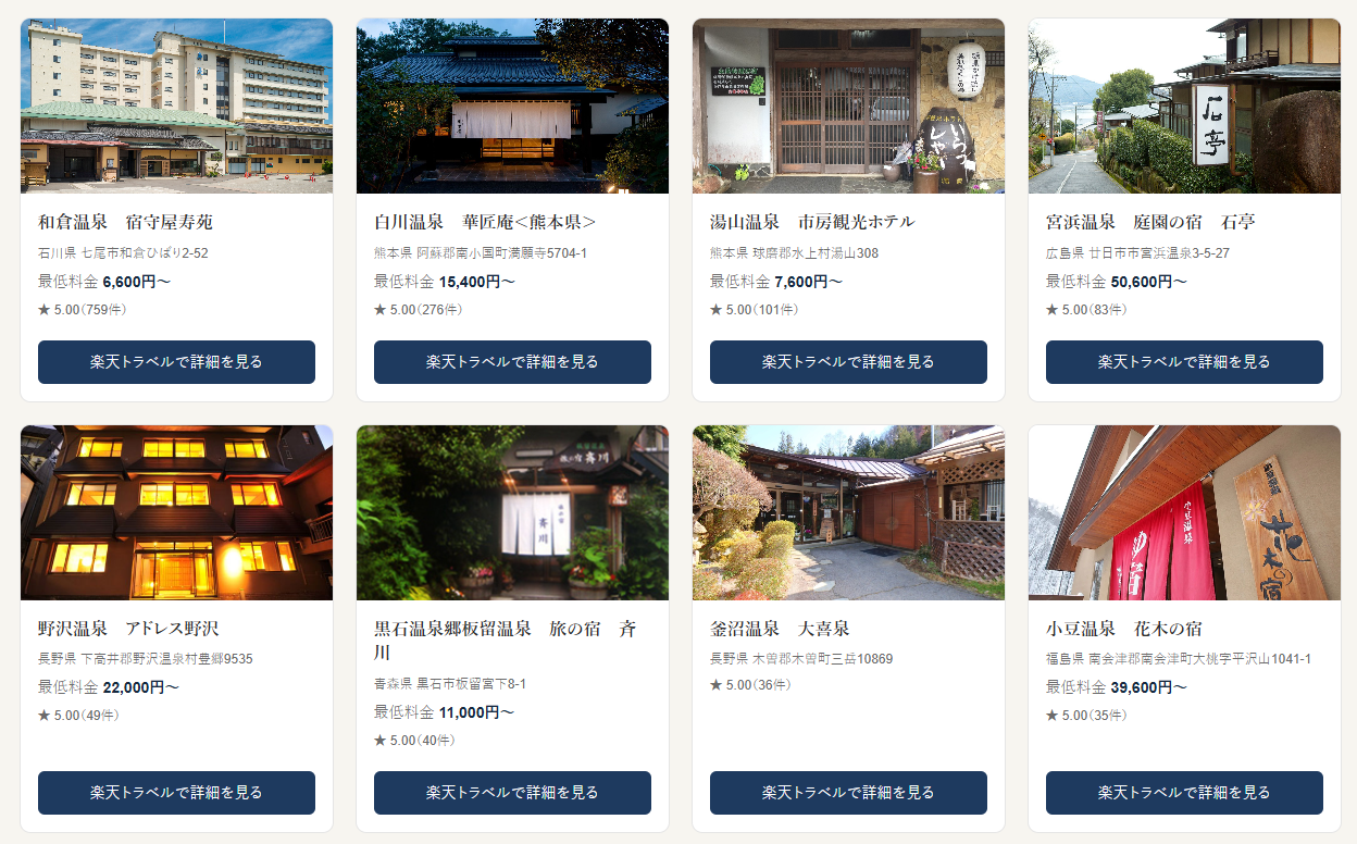 たびノートの宿ランキング。最低料金とレビュー件数×評価で比べられる